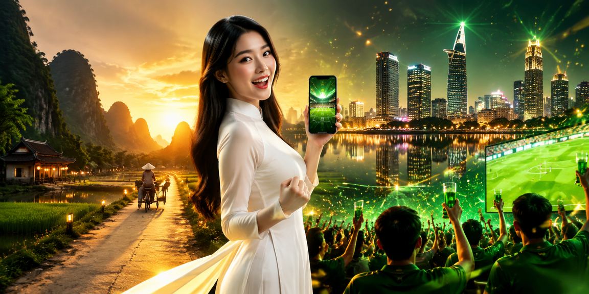 Phụ nữ mặc áo dài tại Ninh Bình sử dụng ứng dụng di động để xem và cá cược bóng đá